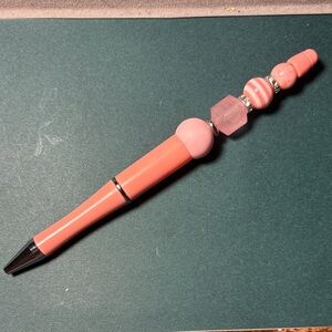 Coral Beaded Pen